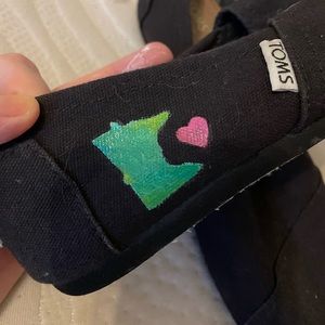 Custom Painted Black Toms